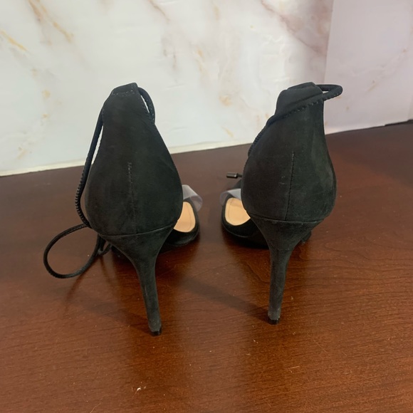 Schultz Jossena Leather & Clear Strap Ankle Wrap Dress Sandals size 8.5 - Picture 5 of 11